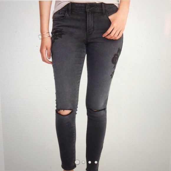 old navy gray rockstar jeans